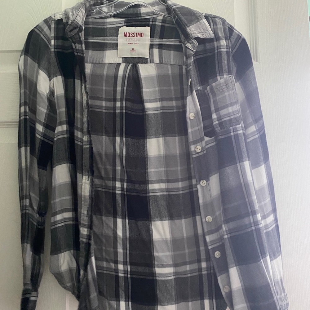 Women’s Black And White Flannel